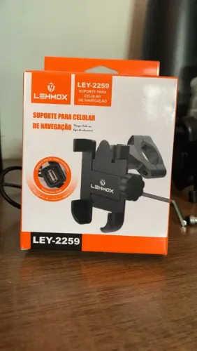 Suporte de Celular P/ Moto com Carregador USB