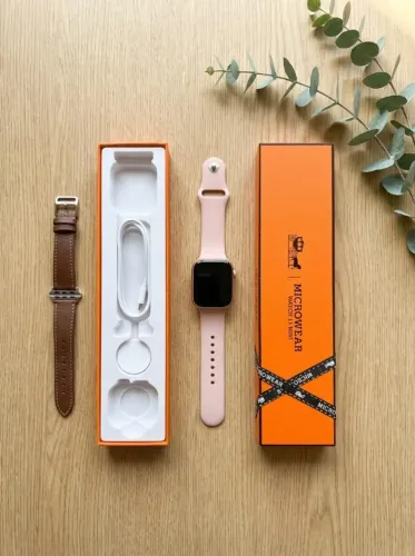 smartwatch Microwear W11 mini rosa - responde whatsapp