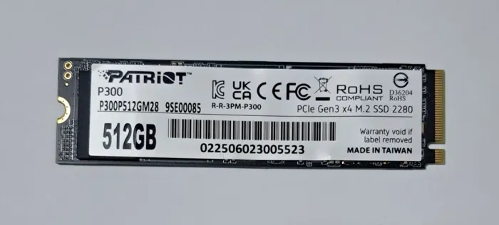 SSD Patriot 512Gb M.2 NVme P300