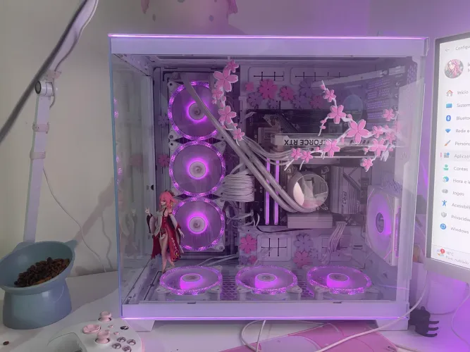 gabinete lian li dynamic rgb - vidro pro lado que quiser
