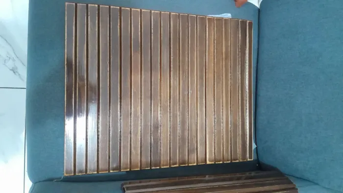 Duas Esteira decorativa suporte sofá filete de madeira 