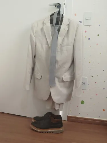 Roupa Social Masculina com Sapato Social de Couro Kallyman
