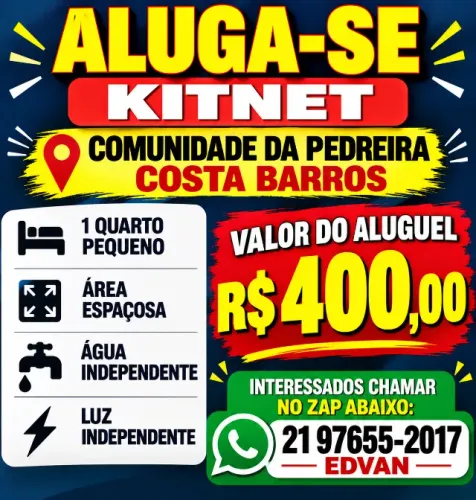 Aluga-se uma kitnet na comunidade da pedreira em costa barros.