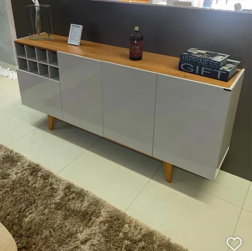 Buffet Philadelphia Off White/Naturale - pronta entrega