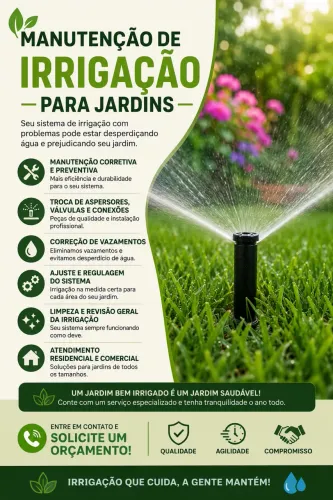 Manutenção de irrigação para jardim