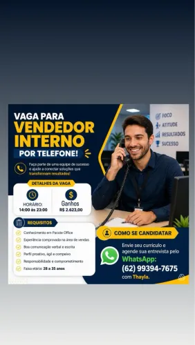 Contrata-se Vendedor Jd América 