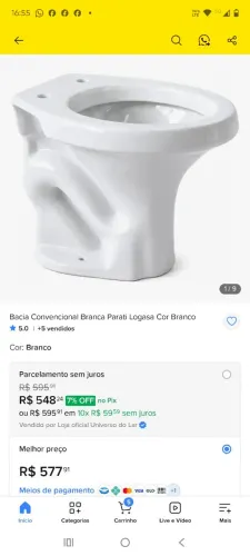 Vaso Sanitário Parati Logasa Branco