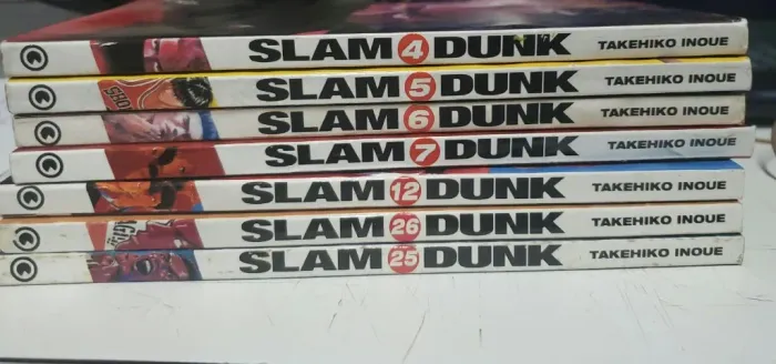 Mangá Slam Dunk, edição Conrad, volumes 4-7, 12, 25 e 26
