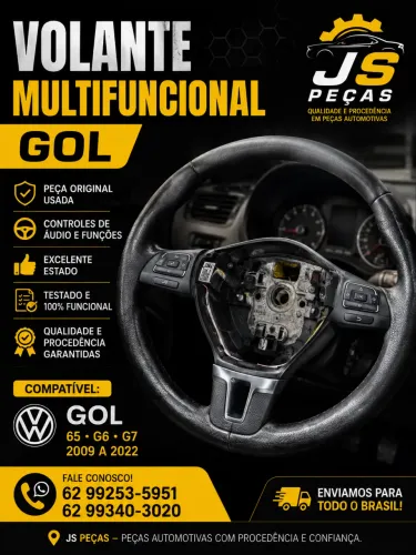 Volante Gol Voyage Saveiro Fox Multifucional com botoes