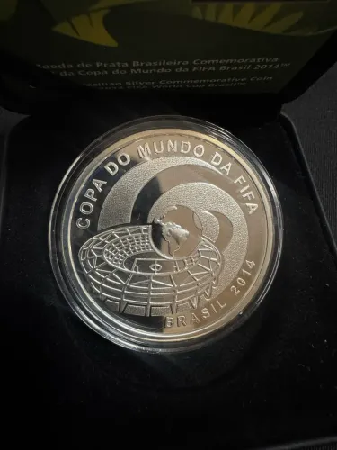 Moeda de Prata Copa do Mundo 5 Reais