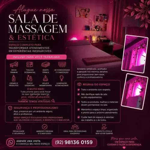 ? ALUGO SALA DE MASSAGEM / ESTÉTICA COMPLETA ? por hora