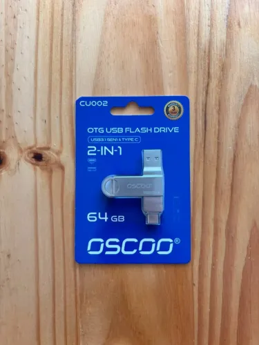 Pen Drive 64GB 2 em 1 USB 3.1/tipo-C