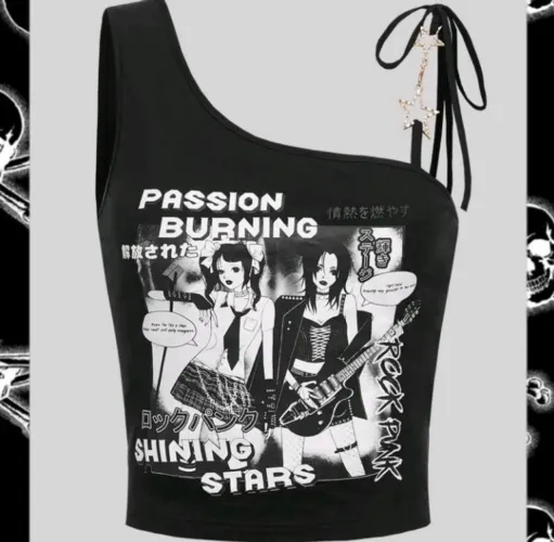 Blusa curta preta curta P
