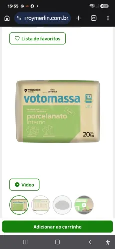 Argamassa porcelanato interno votoran 20kg