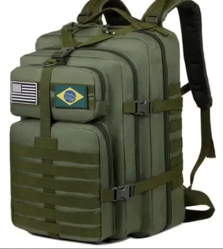 Mochila tática impermeável 50 litros vários compartimentos material Premium Win lona