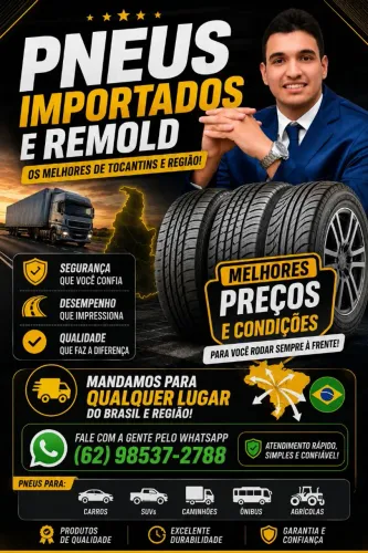 Pneus novos importados e remolds !
