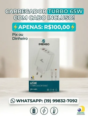 Imenso carregador 65w ims-268pl