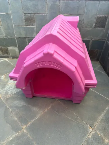 Casinha para cachorro ClickNew rosa - Tam. 4 - Ótimo estado