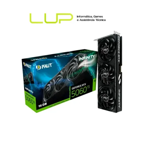 # (LOJA FÍSICA) Placa de Vídeo Palit RTX 5060 Ti Infinity 3 16GB GDDR7 - NOVA