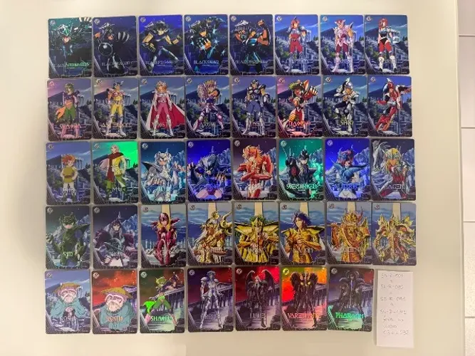 Cartas Kayou Cavaleiros do Zodíaco Série SS-R-001 a 069 (faltam 031 e 032)