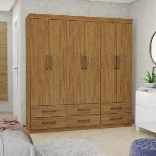 Guarda roupa 6 portas 6 gavetas Dallas novo a pronta entrega