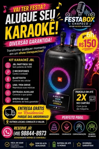 KaraokêBox Chapecó - A diversão da sua festa começa aqui!
