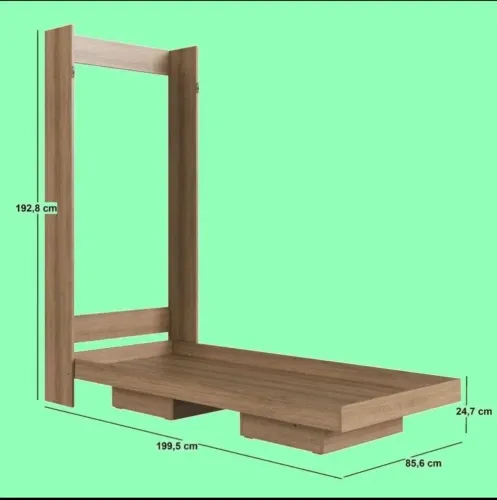 Cama articulável vertical