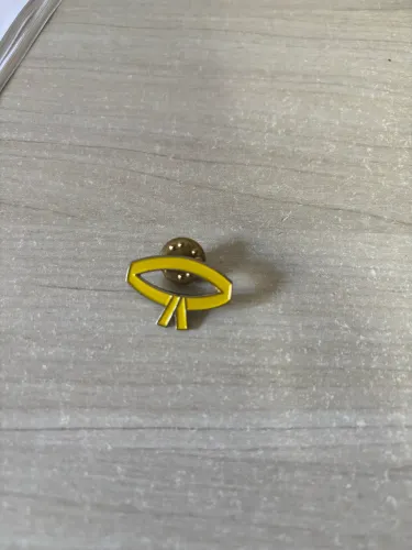 Broche de metal amarelo novo pin