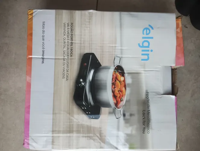 fogão elétrico de mesa Elgin Cook for You, de 1.000 W, com 1 boca, 5 níveis de temperatura