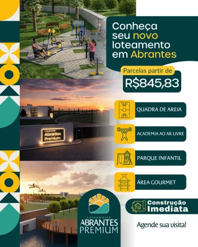 VENDO LOTES EM ABRANTES PARCELADO NO BOLETO