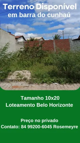 Terreno barra do cunhau