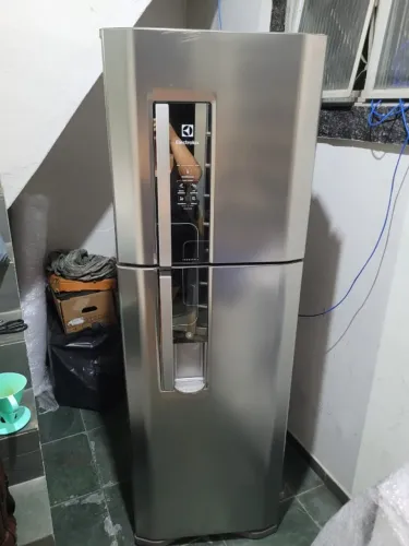 Geladeira Electrolux 400L Frost Free DW44S Inox/Platinum - Excelente Estado