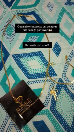 Cordão banhado a ouro 18k