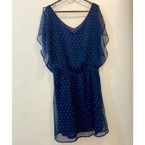 Vestido gap poá azul marinho