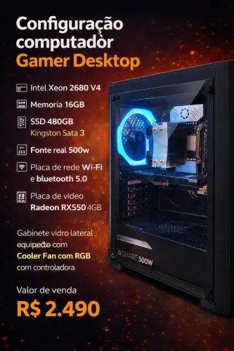 Computador Gamer Intel Xeon 