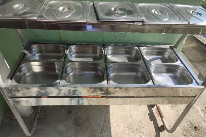 Buffet quente balcão térmico 8 cubas