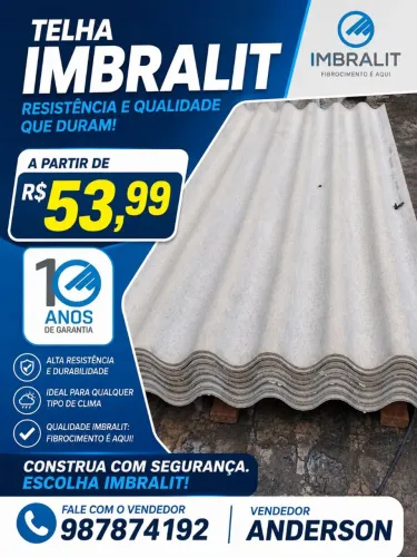 Telha imbralit Aparti de R$53,99