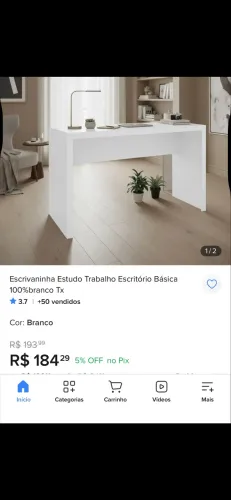 Mesa Mdf branco novo