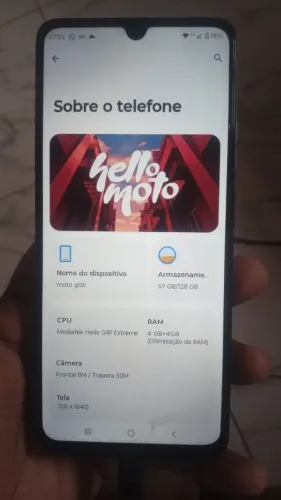 Celular MotoG 06 novo.
