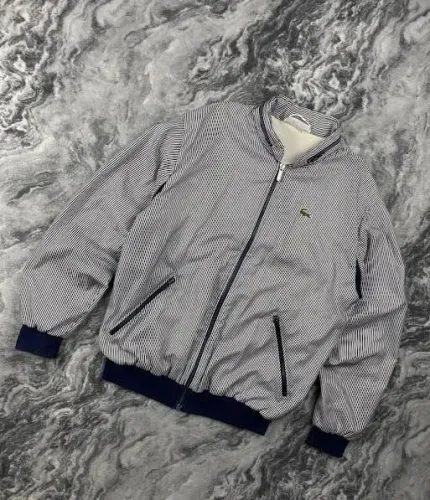 Jaqueta Bomber Lacoste Vintage Blue White