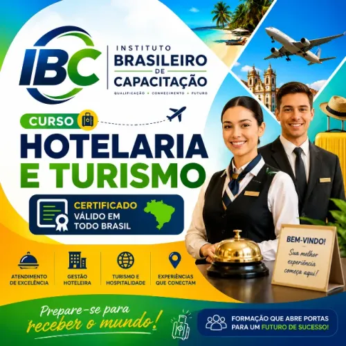 Curso de Hotelaria e Turismo 100% EAD