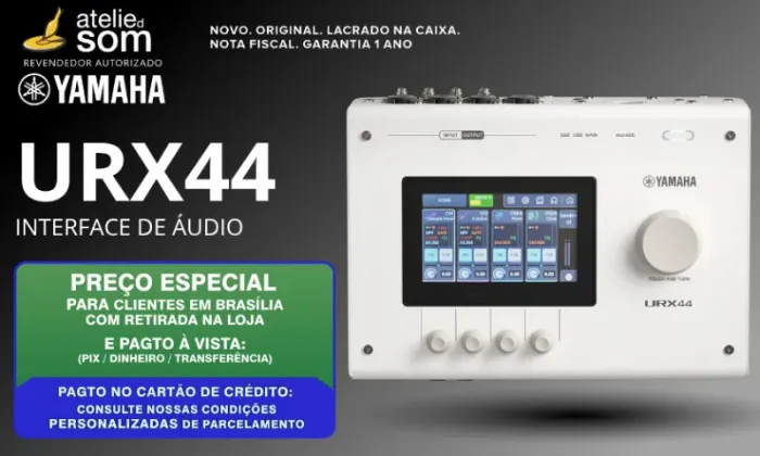 URX44 Yamaha Interface de Áudio Branca Nova Lacrada Garantia 1 ano