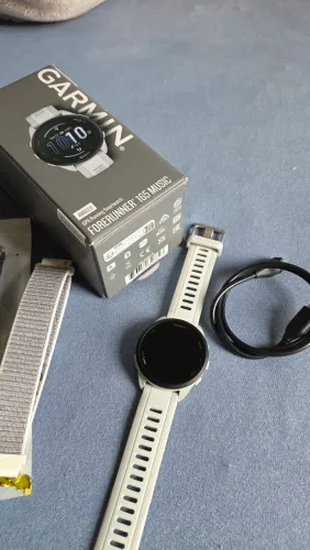 Relógio Garmin Forerunner 165 Music + 4 Pulseiras Extras - Impecável na Caixa
