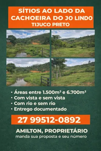 sítios à venda próximos à Cachoeira do Jo Lindo, Tijuco Preto, parcelo, troco, escriturado