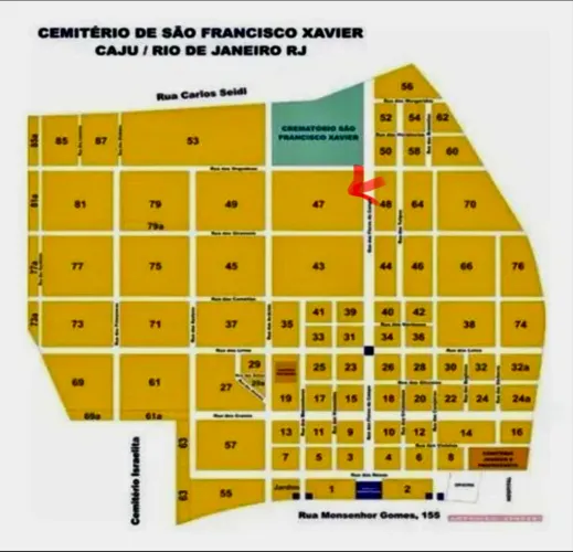 Vendo Jazigo Perpétuo, Q47, no Cemitério São Francisco Xavier - Caju. 