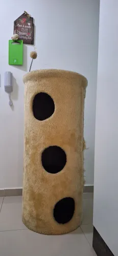 Arranhador Torre em Pelúcia Bege Marca: São Pet