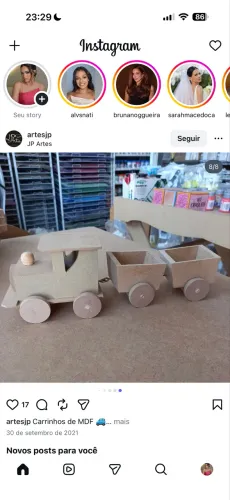 Carrinho mdf