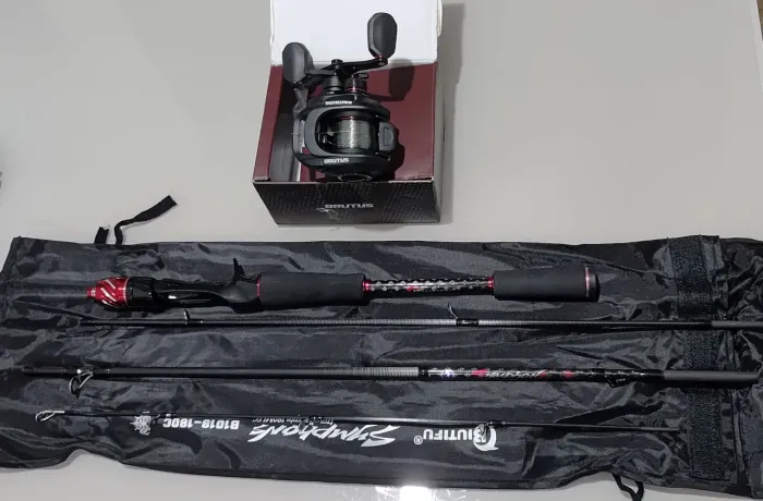 Kit Carretilha kastking brutus mais Vara nova