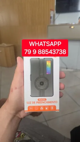 MINI RING LIGHT DE BOLSO MUITO POTENTE RGB SELFIE LUZ DE PREENCHIMENTO