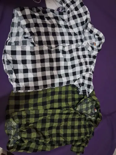 Camisa infantil de xadrez 